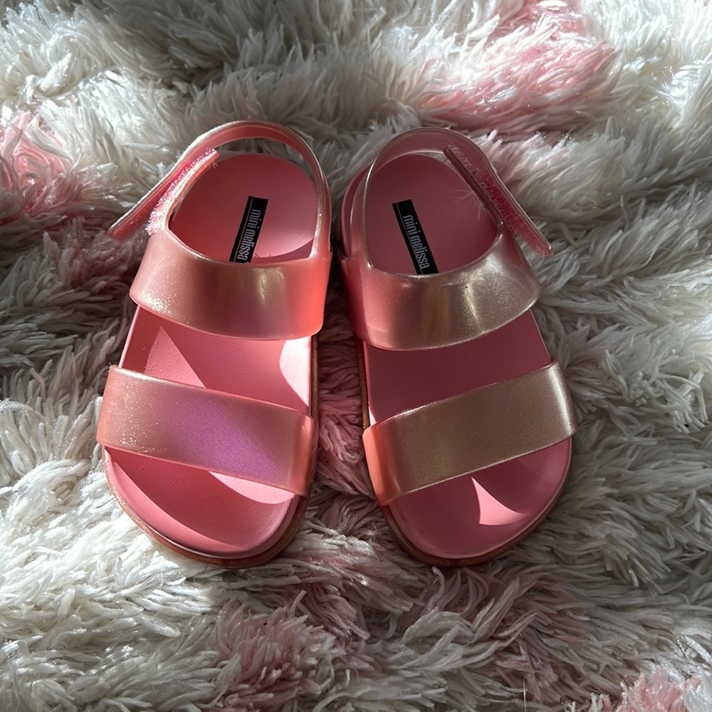Never worn mini Melissa sandals